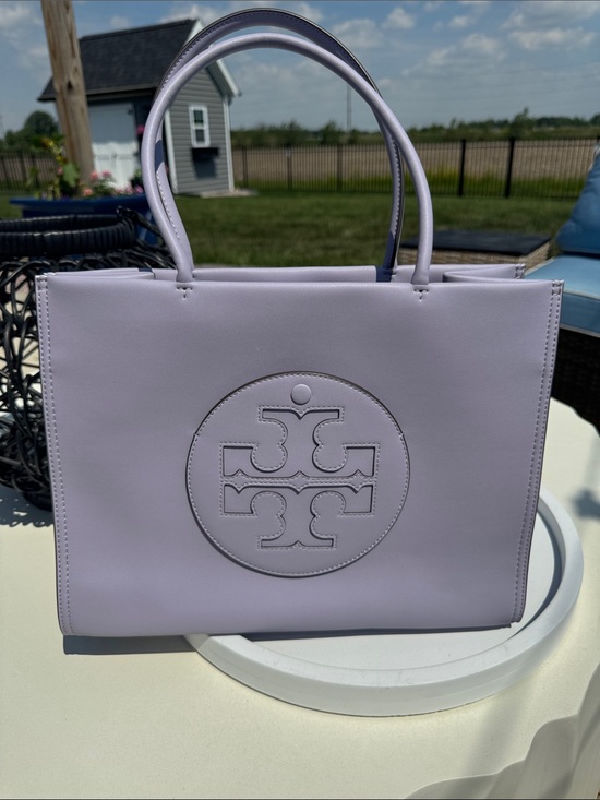 Tory Burch Handbags - Tory Burch Lavender Leather Logo Tote